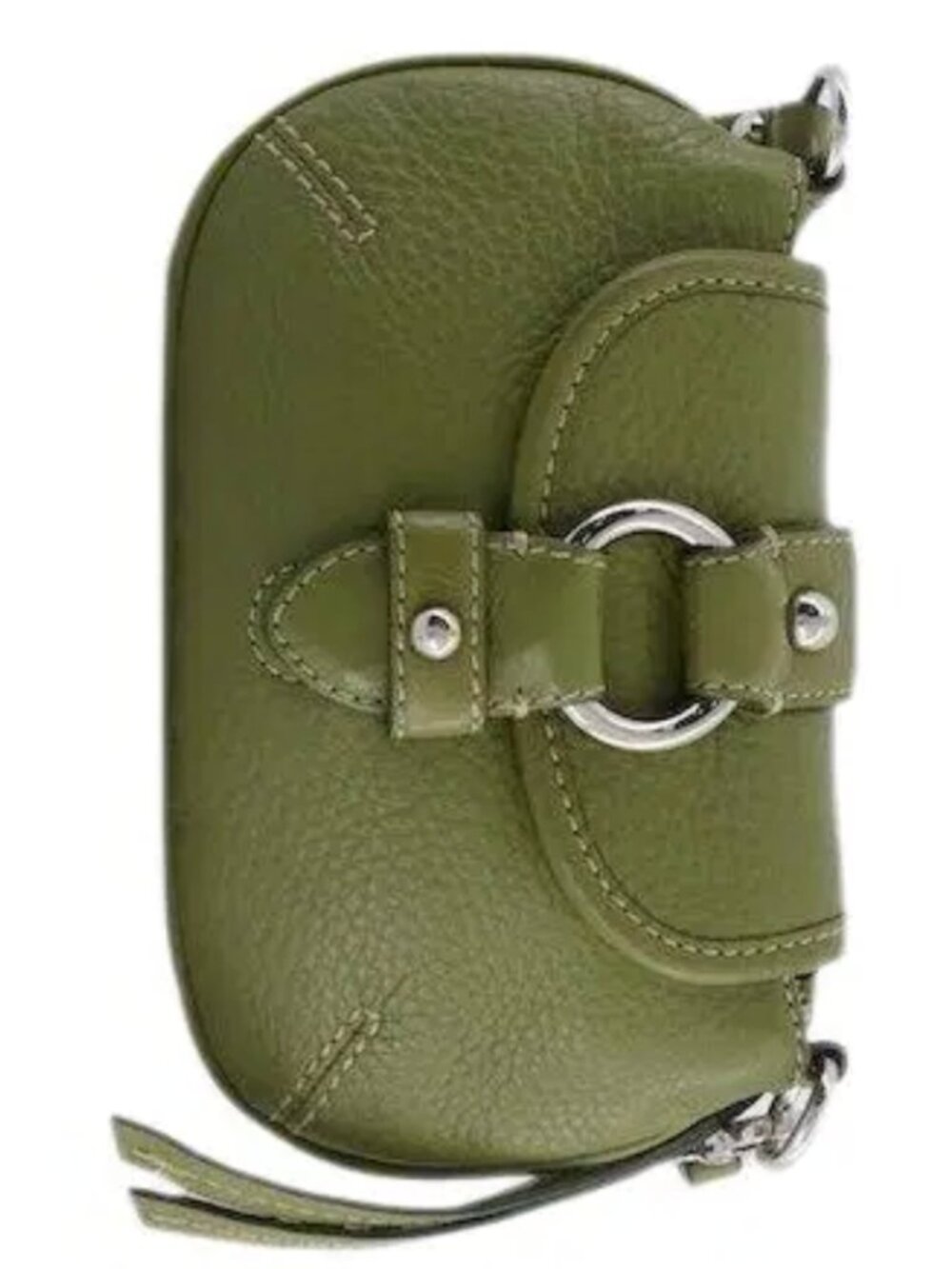 Banana Republic Apple Green Pebbled Leather Shoulder Bag